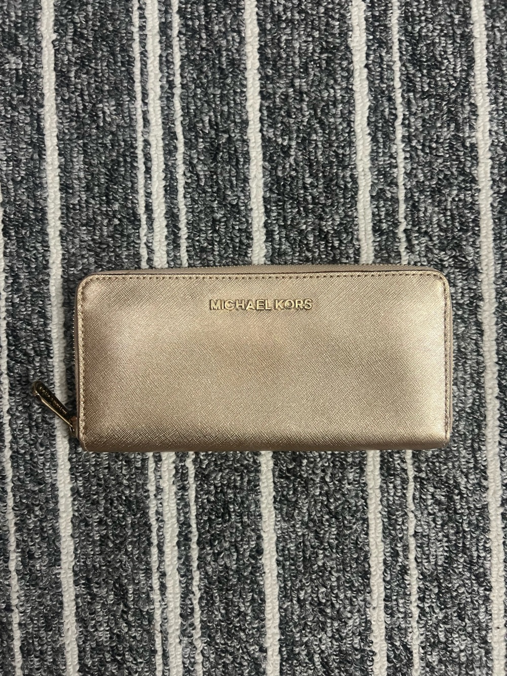 Michael Kors Gold Zip-Around Wallet